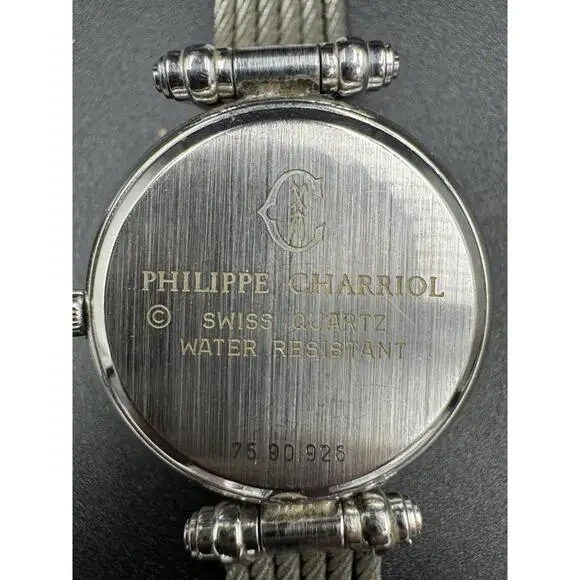 Philippe Charriol Watch Men's Wire Celtic Swiss Made Silver & Gold Colored Quart